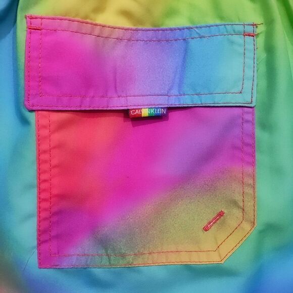 Calvin Klein Swimwear Pride Rainbow Swim Shorts  Medium #D - Picture 3 of 7